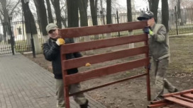 Во Владимире каток в сквере имени Пушкина начали готовить к открытию