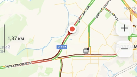 Проспект Ленина во Владимире встал в глухой пробке 5 мая