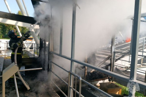 Появились фото тушения колеса обозрения во Владимире