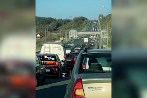 Владимирцы встали в огромной пробке на улице Куйбышева