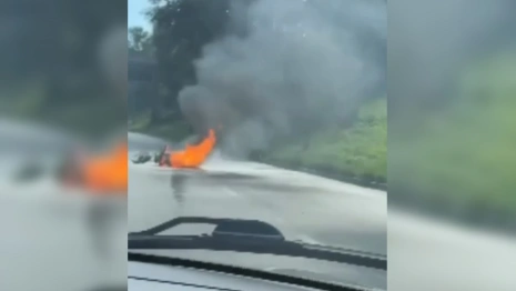 В ДТП со сгоревшим мотоциклом в центре Владимира пострадал 41-летний мужчина