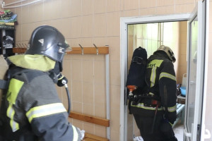 Спасатели потушили условный пожар в Собинском психоневрологическом интернате