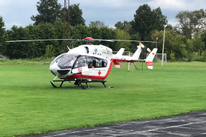 В Александрове на стадионе приземлился московский медицинский вертолет