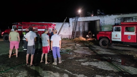 В селе под Ковровом ночью тушили ферму