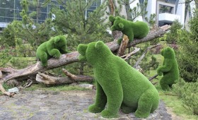 Во Владимире установят зеленые скульптуры медведей и льва