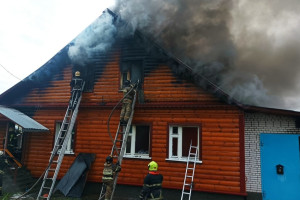 В селе под Владимиром на пожаре пострадали  мать и сын