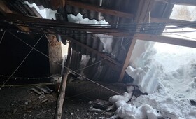 В Александровском районе рухнула крыша в 5-этажном доме