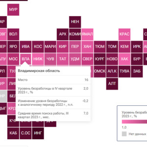 Владимирская область заняла 16 место по уровню безработицы
