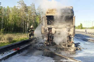На М-7 под Вязниками загорелась фура