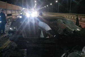 На М-12 во Владимирской области BMW влетела в отбойник