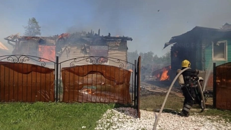 Во Владимирской области пожарные спасли деревню от огня