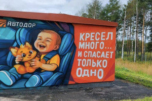 Во Владимирской области вдоль трасс появились граффити для водителей