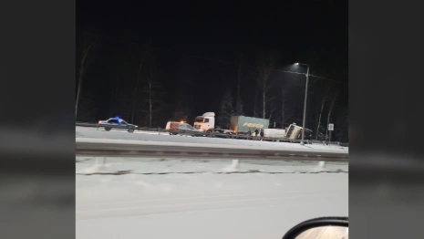 Перевернувшаяся фура спровоцировала огромную пробку на владимирской трассе