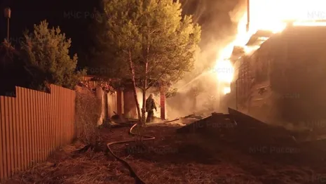 Во Владимирской области сгорел дом в 120 квадратных метров