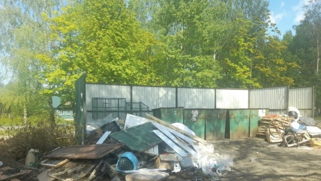 В Меленках у переполненных мусорных баков выросли свалки