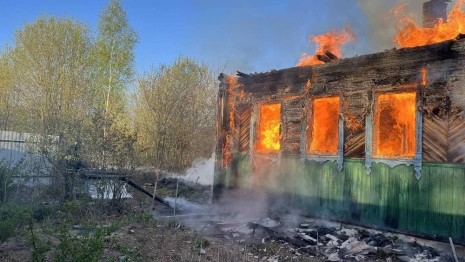 Жилой дом сгорел дотла во Владимирской области