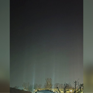 В небе над Гусь-Хрустальным заметили световые столбы