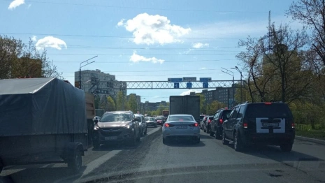 Выезд из Владимира встал в мертвой пробке