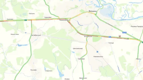На трассе М-7 в Вязниках растянулась пробка почти в 20 км