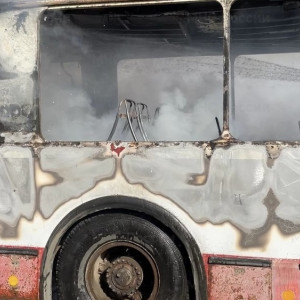 Появилось видео тушения горящего троллейбуса в Коврове