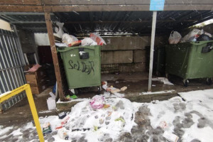 Владимир оказался завален мусором после новогодних праздников