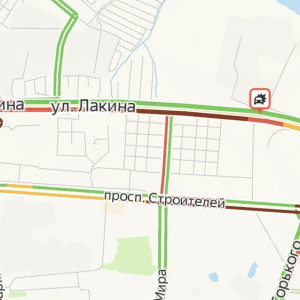 Проспект строителей во Владимире встал в мертвой пробке