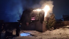 В новогодние праздники в СНТ в Александрове загорелась баня