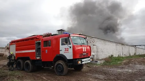 Во Владимирской области потушили крупный пожар на птицефабрике 