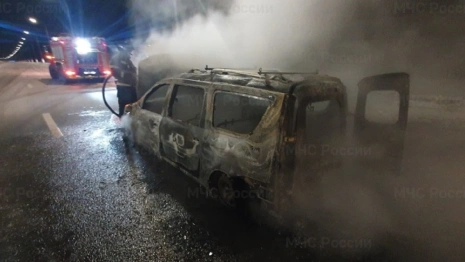 Во Владимирской области на платнике М-12 Москва – Казань сгорела легковушка