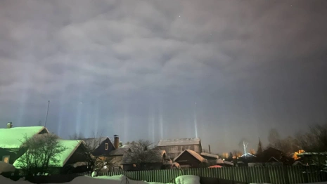 В небе над Киржачом заметили световые столбы