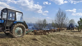 В селе под Гороховцом загоревшаяся трава едва не уничтожила населенный пункт