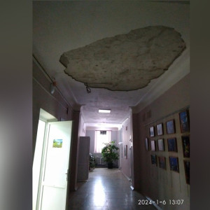 В Гусь-Хрустальном восстановили обвалившийся в школе искусств потолок