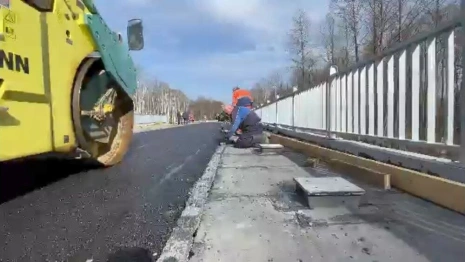 В Гусь-Хрустальном открыли 45-метровый мост через реку Судогда