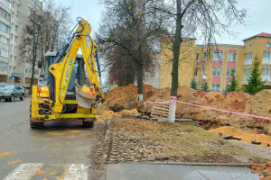 В Коврове бизнесмен разбил дорогу при строительстве водосточных труб