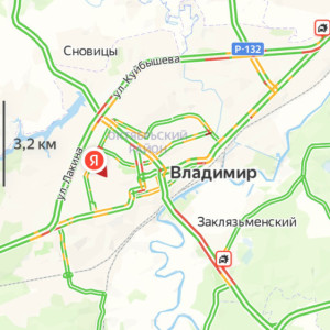 Во Владимире водители встали в пробке в микрорайоне Заклязьменский