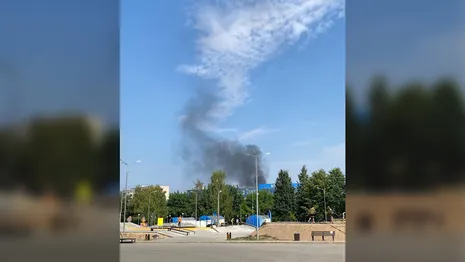 Владимирцы заметили огромный столб дыма рядом с ТЦ «Восток»