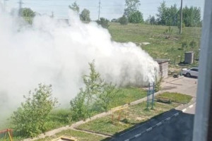 Во владимирском микрорайоне Веризино загорелся строительный вагончик