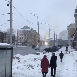 Во Владимире около гостиницы «Заря» загорелись провода