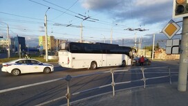 Во Владимире иномарка въехала в пригородный автобус до Гусь-Хрустального