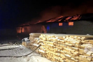 Стала известна причина пожара на пилораме в Гусь-Хрустальном