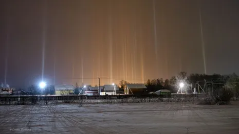 В рождественскую ночь в небе над Владимирской областью появились световые столбы
