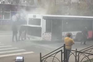 Во Владимире загорелся автобус с пассажирами