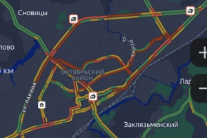 Как упавший столб и снегопад парализовали движение во Владимире