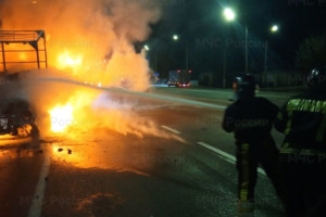 На трассе М-7 под Вязниками вспыхнул грузовик