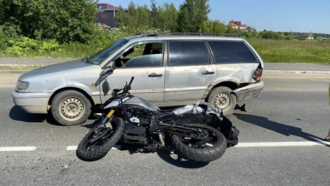В Александрове 42-летний байкер погиб при столкновении с иномаркой