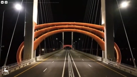 На мосту через Оку на М-12 под Муромом появилась подсветка