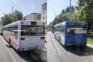 Во Владимире в Добром одновременно сломались два автобуса