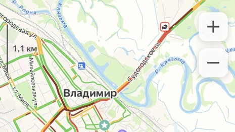 Во Владимире выросла пробка в 4,5 км