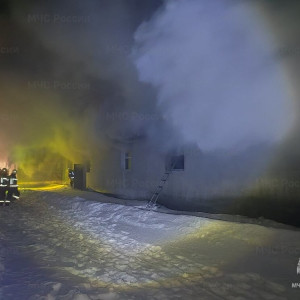 В Муроме мощный пожар охватил мебельную фабрику