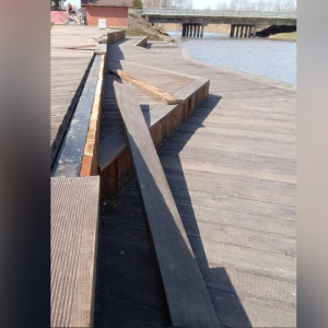 В Юрьев-Польском развалилась построенная в прошлом году набережная